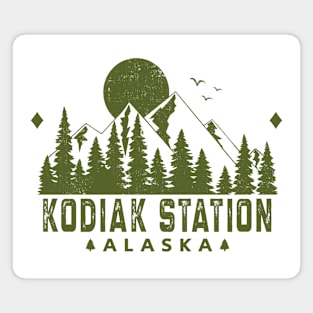 Kodiak Station Alaska Mountain Souvenir Magnet